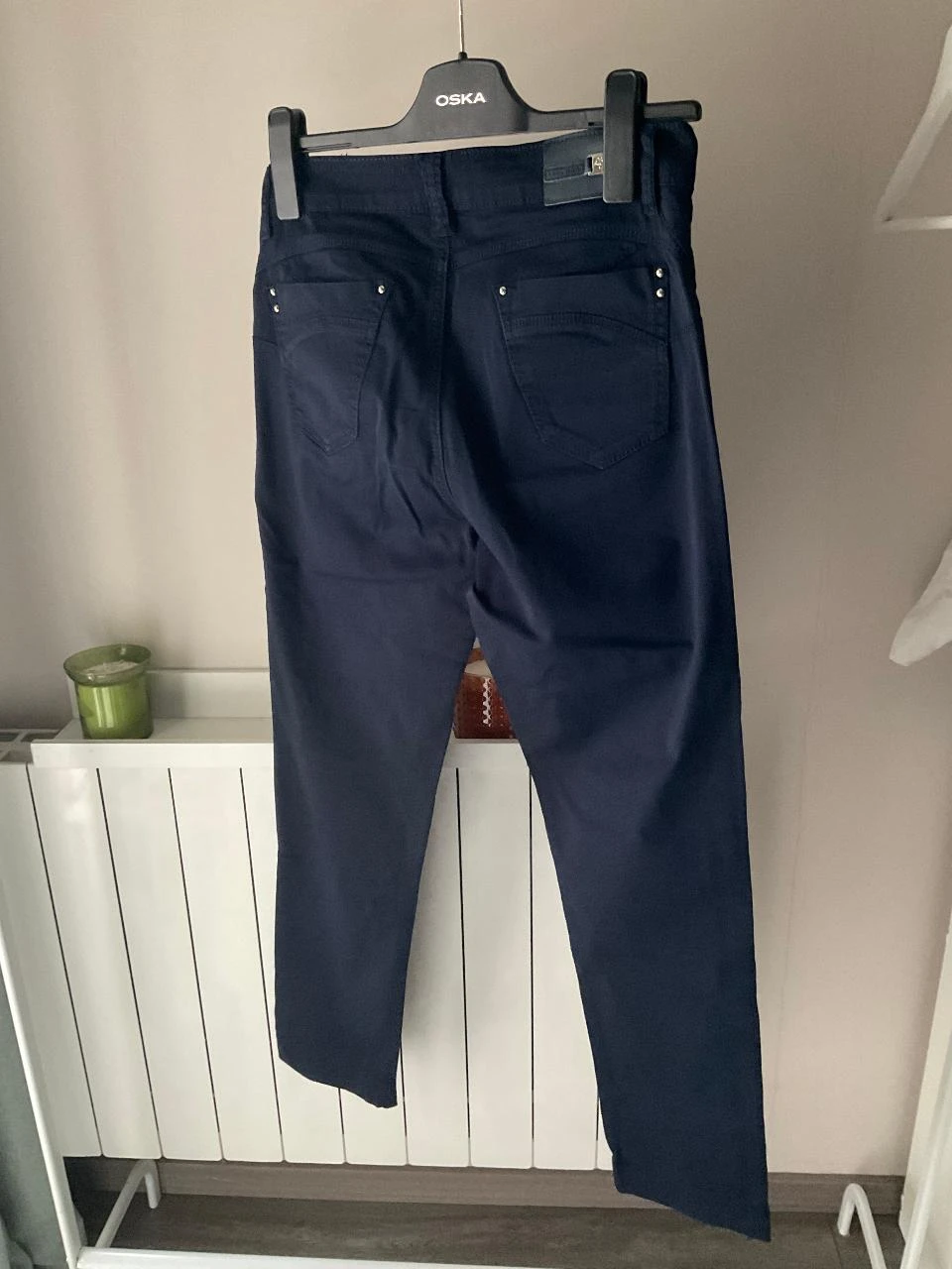 Pantalón slim azul marino Laura Nobile – Talla 40 – photo 5